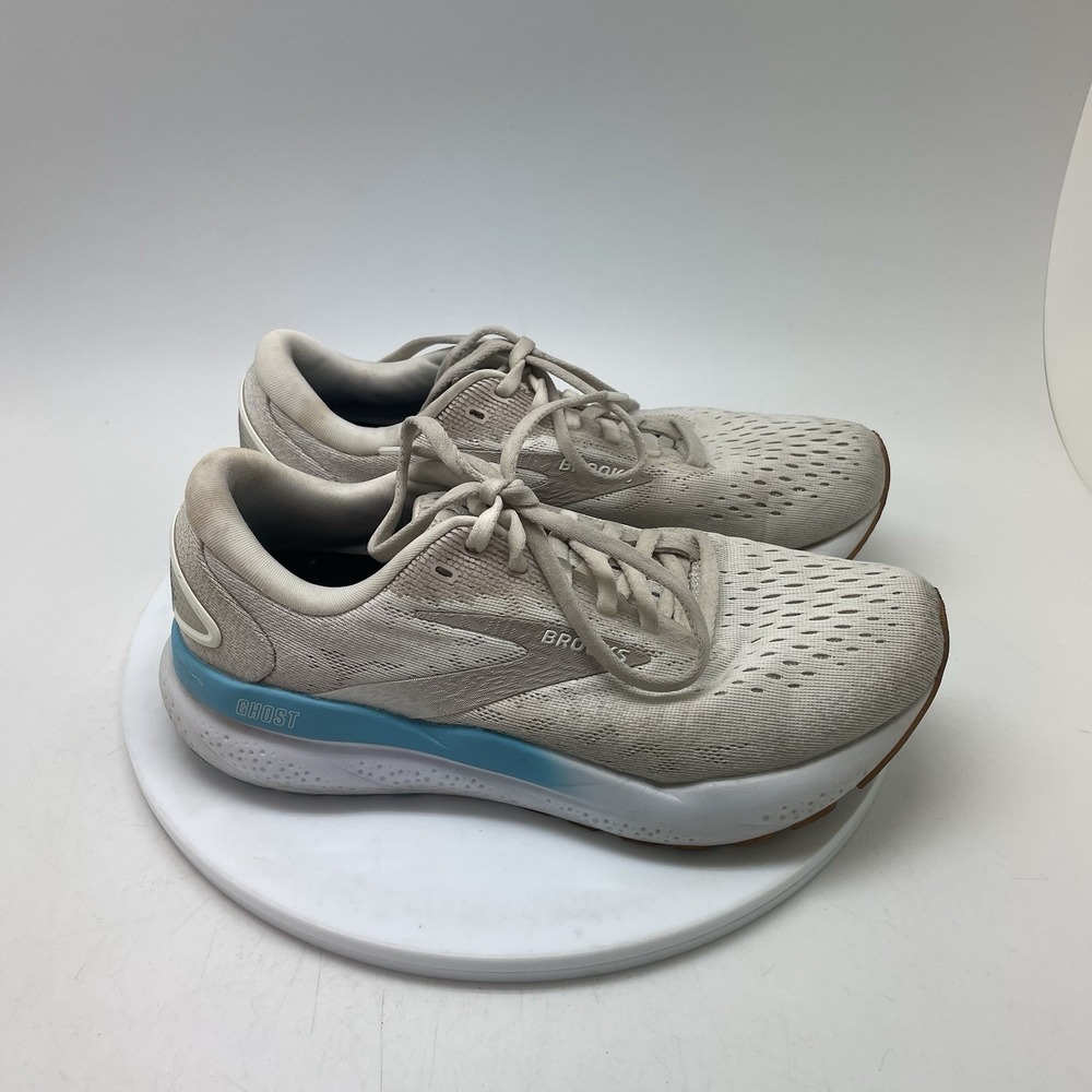 Brooks Sneakers Womens 7.5 B Ghost 16 1204071B181 Beige Running Athletic Shoes